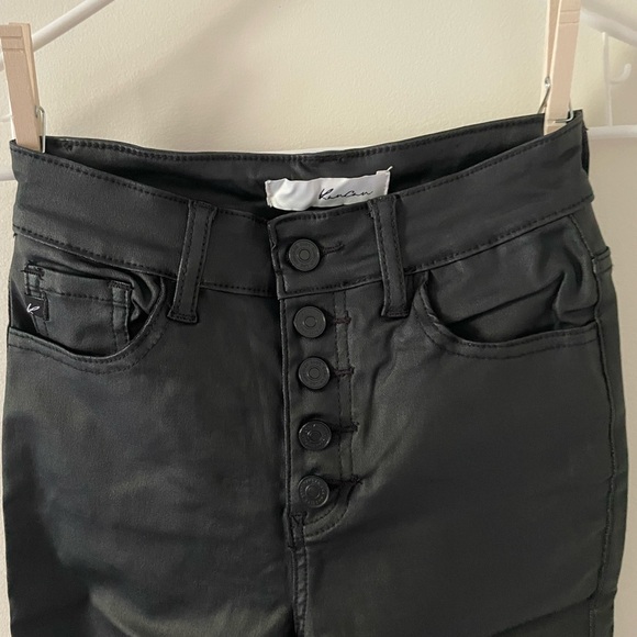 Vici Dolls SOHO high rise coated skinny faux leather pants- size 3 - Picture 11 of 12